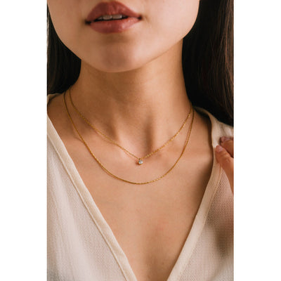 Gold Waterproof Soleil Layered Necklace | Lover’s Tempo | boogie + birdie