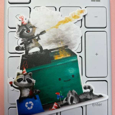 Dumpster Fire Vinyl Sticker (SVSTK-002) | studio vcky | boogie + birdie