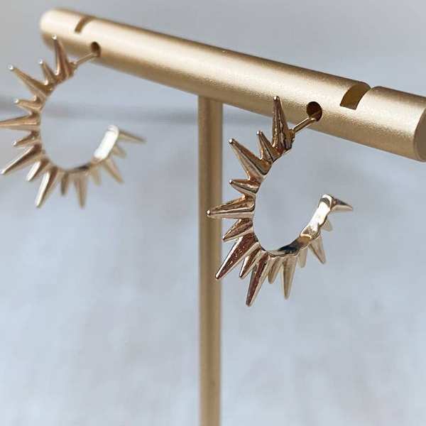 Gold Sun Burst Hoops (SUN-GOI-25) | Agaveh Girl | boogie + birdie