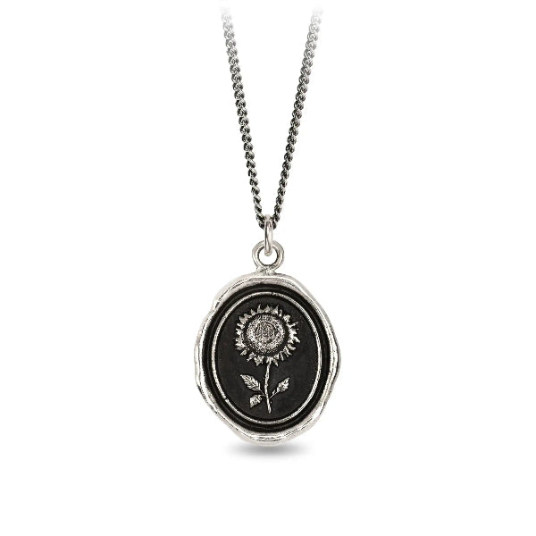 Silver Sunflower Talisman Necklace | Pyrrah | boogie + birdie