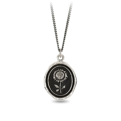 Silver Sunflower Talisman Necklace | Pyrrah | boogie + birdie