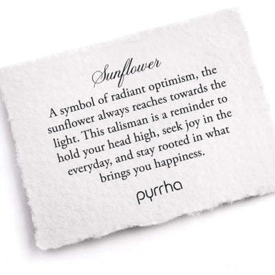 Silver Sunflower Talisman Necklace | Pyrrah | boogie + birdie