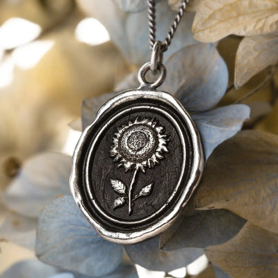 Silver Sunflower Talisman Necklace | Pyrrah | boogie + birdie