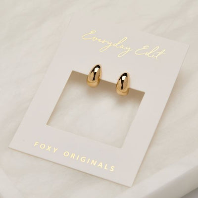 Gold Teardrop Stud Earrings | Foxy Originals | boogie + birdie