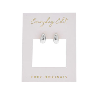 Silver Teardrop Stud Earrings | Foxy Originals | boogie + birdie