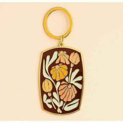 Thalia Floral Enamel Keychain (KC25THALIA) | Pika & Bear | boogie + birdie