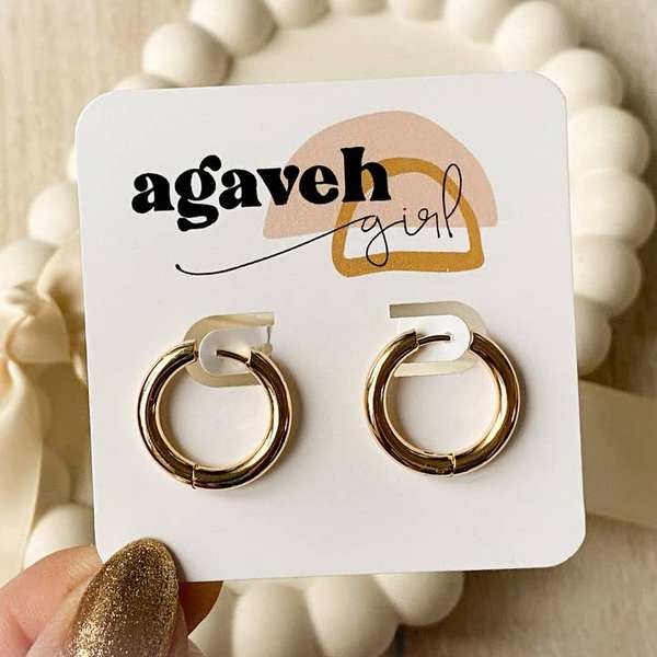 Gold The Perfect Hoop (THE-PER-30) | Agaveh Girl | boogie + birdie