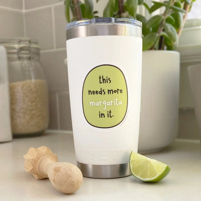 Needs More Margarita Sticker | carolyndraws | boogie + birdie