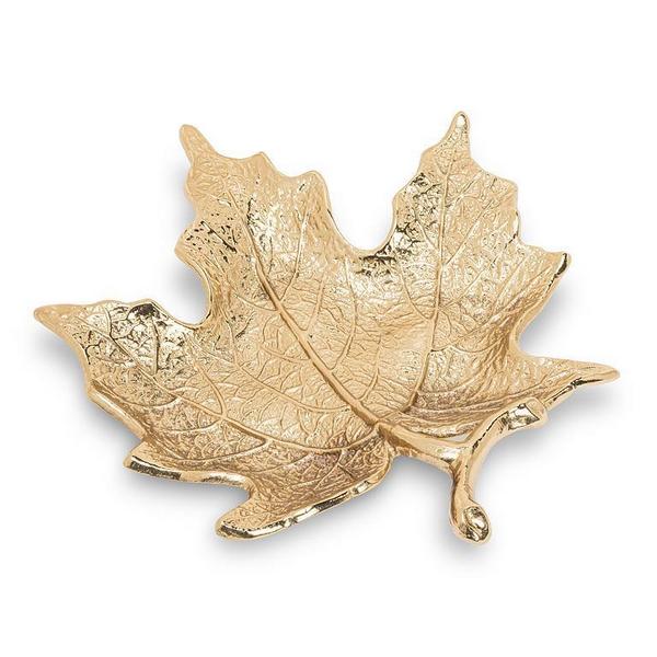 Maple Leaf Gold Trinket Dish | Trays + Holders | boogie + birdie
