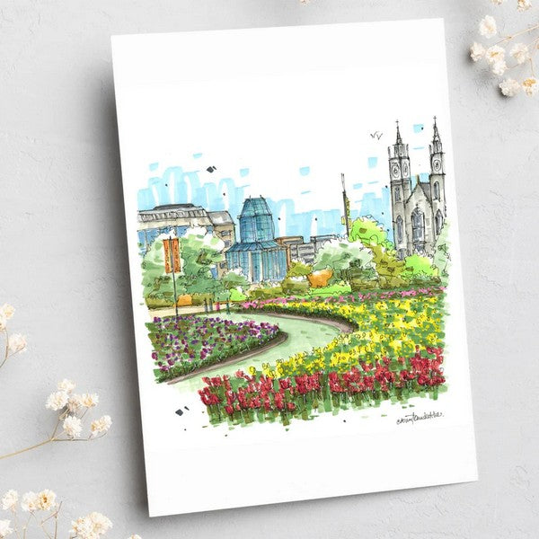 Ottawa Tulip Festival Art Card | Downtown Sketcher | boogie + birdie