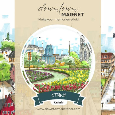 Tulip Festival Ottawa Magnet | Downtown Sketcher | boogie + birdie