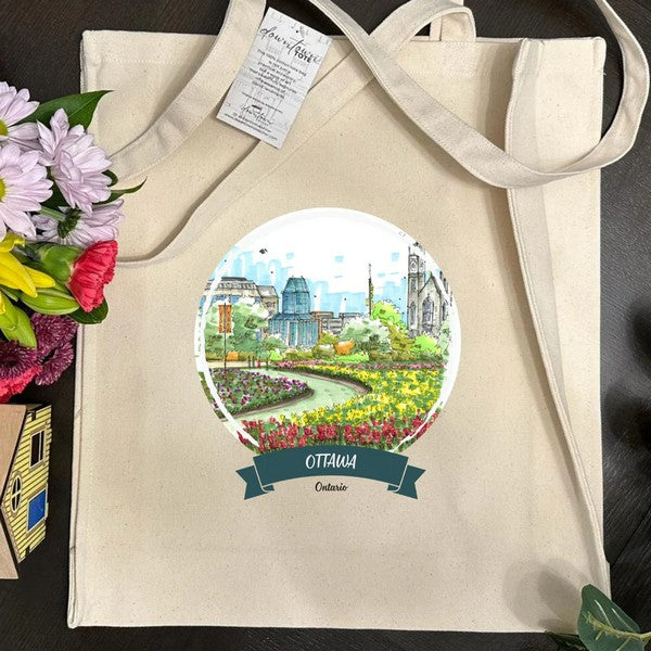 Ottawa Tulip Festival Tote Bag | Downtown Sketcher | boogie + birdie