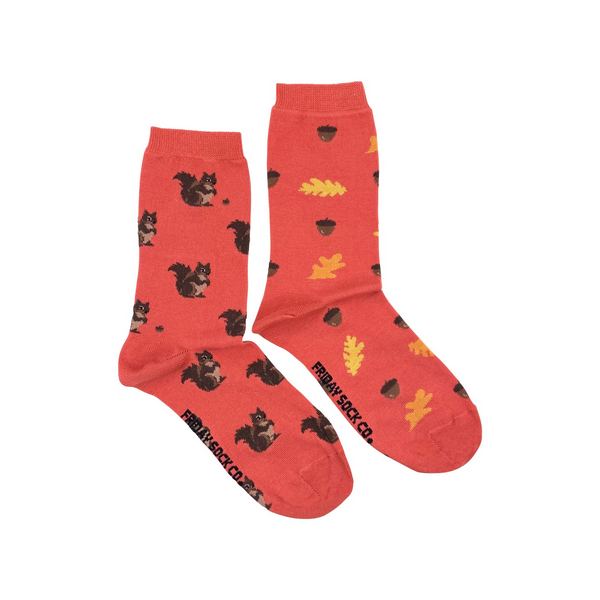 Women's Squirrel, Acorn & Leaf Socks | Friday Sock Co. | boogie + birdie