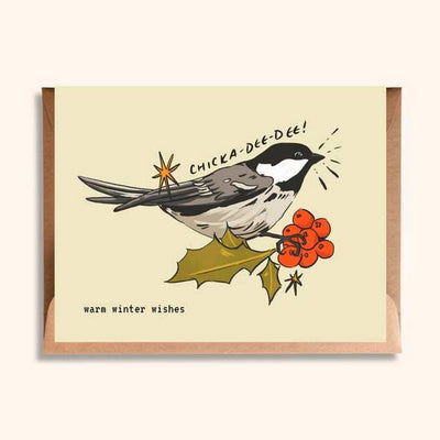 Chickadee Christmas Card | Brush + Bird Paper Co. | boogie + birdie