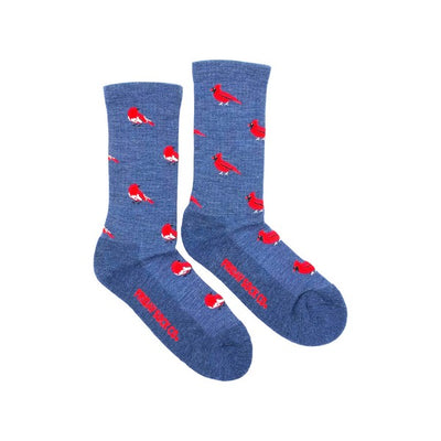 Women's Cardinal & Robin Merino Wool Socks | Friday Sock Co. | boogie + birdie