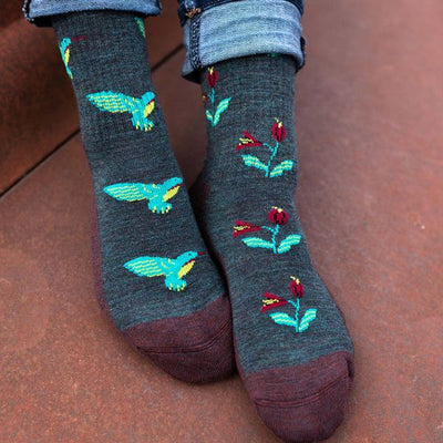 Women's Hummingbird Merino Wool Socks | Friday Sock Co. | boogie + birdie
