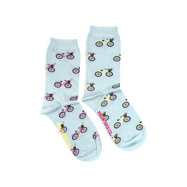 Women's Pink & Yellow Bicycle Socks | Friday Sock Co. | boogie + birdie