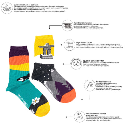 West Coast Canadian Landscape Men's Socks | Friday Sock Co. | boogie + birdie