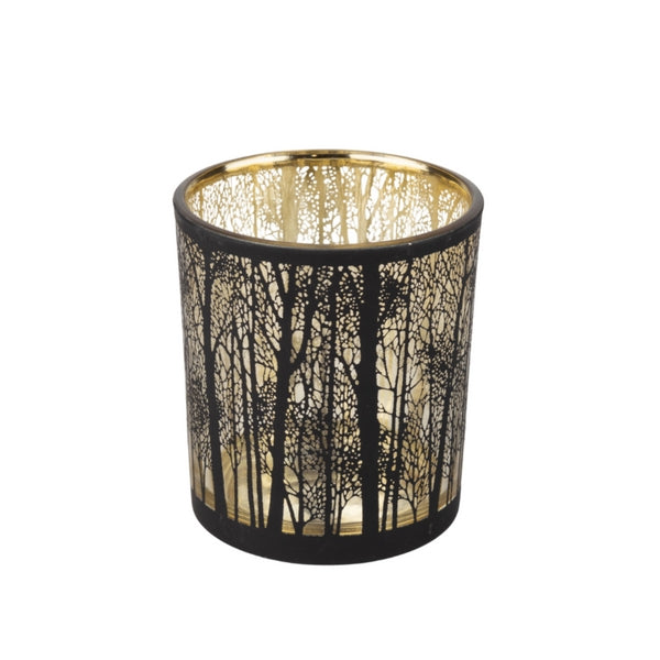 Trees Silhouette Glass Candle Holder | Silver Tree | boogie + birdie