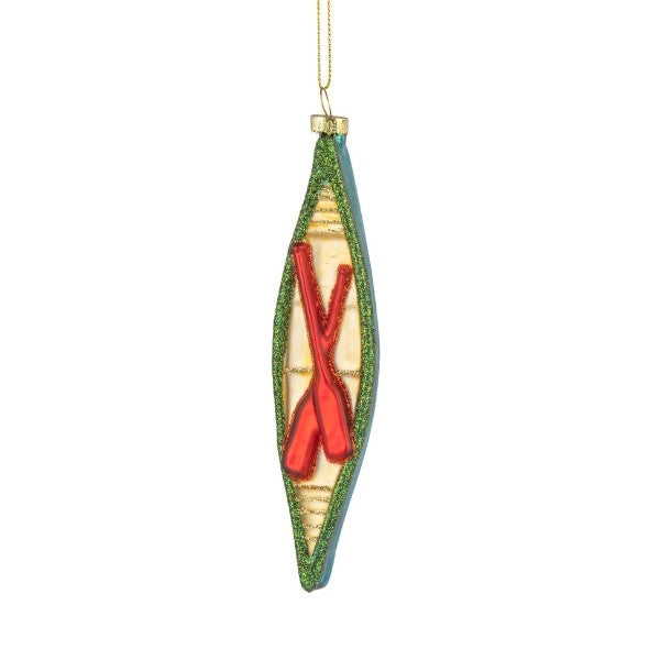 Glass Yellow Canoe Ornament | Holiday | boogie + birdie