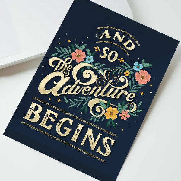 Adventure Begins Art Card | To & Fro Gift Co. | boogie + birdie