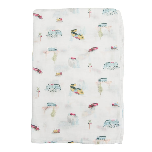 All Aboard Muslin Swaddle (SWAAB) | Loulou Lollipop | boogie + birdie