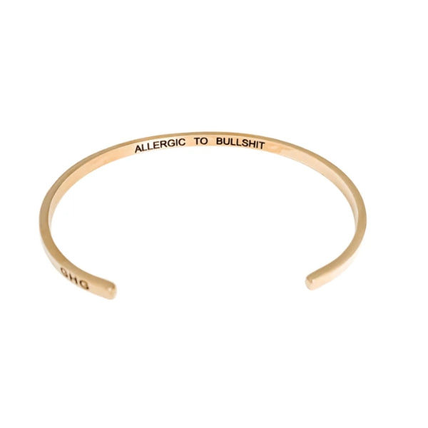 Gold Allergic To Bullshit Bangle | boogie + birdie | Glass House Goods