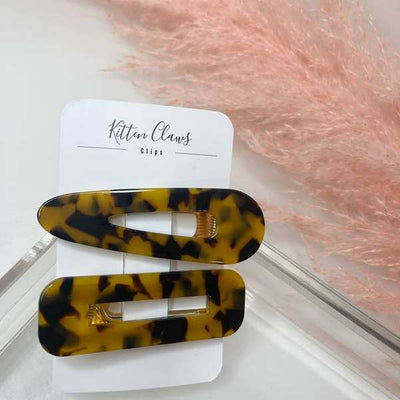 Alligator Tortoise Hair Clips | Set of 2 | Kitten Claws Clips | boogie + birdie