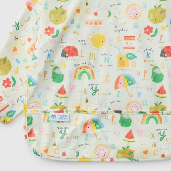 Alphabet Smiles Long Sleeve Bib (LSBIBAPS) | Loulou Lollipop | boogie + birdie