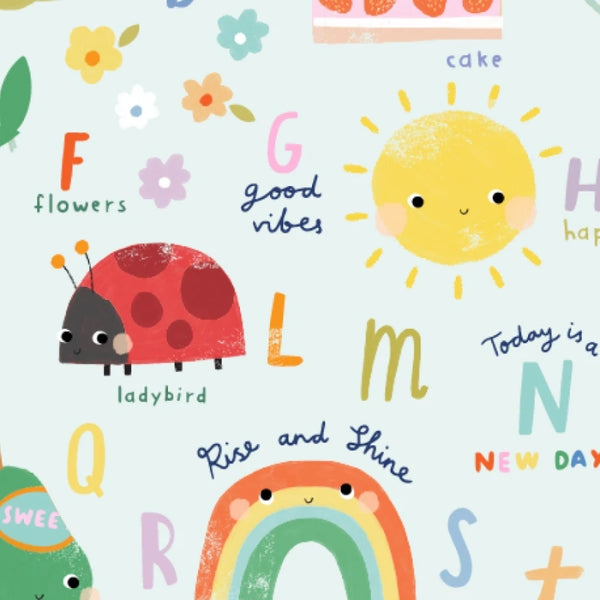 Alphabet Smiles Muslin Swaddle (SWAPS) | Loulou Lollipop | boogie + birdie