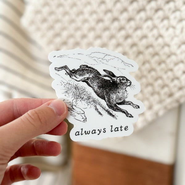 Always Late Rabbit Sticker | Kinfolk Shop | boogie + birdie