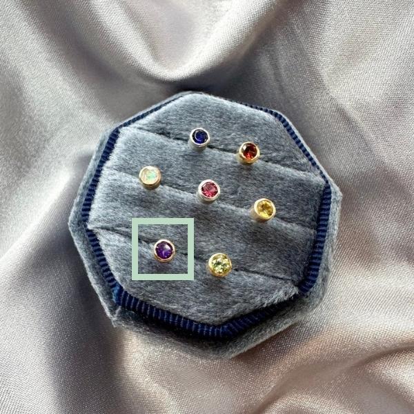 Amethyst Gold Kindred Stud Earrings | Open Fire | boogie + birdie