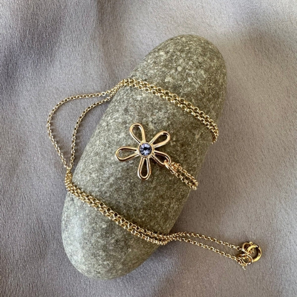 Gold Garden Amethyst February Birthstone Necklace | Open Fire | boogie + birdie