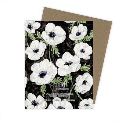 Anemone Florals Greeting Card | Almeida Illustrations | boogie + birdie