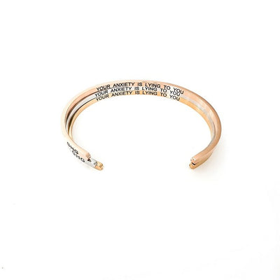Silver Your Anxiety Is Lying To You Bangle | GHG | boogie + birdie