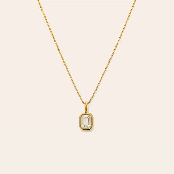 Gold April Waterproof Birthstone Necklace | Lover's Tempo | boogie + birdie