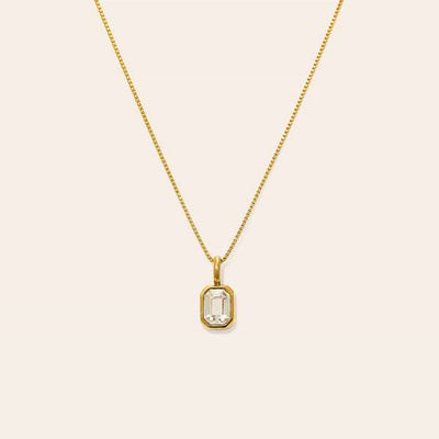 Gold April Waterproof Birthstone Necklace | Lover's Tempo | boogie + birdie