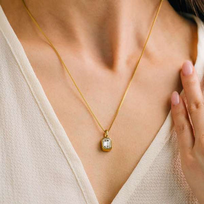 Gold April Waterproof Birthstone Necklace | Lover's Tempo | boogie + birdie