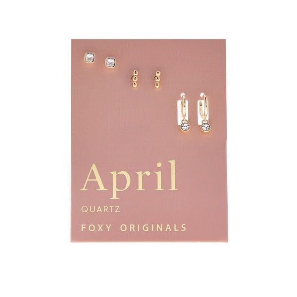 April Quartz Birthstone Drop Earrings| Foxy Originals | boogie + birdie