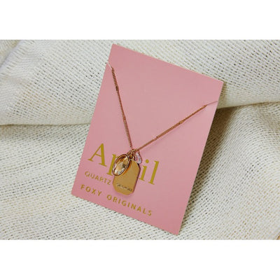 April Quartz Birthstone Necklace | Foxy Originals | boogie + birdie