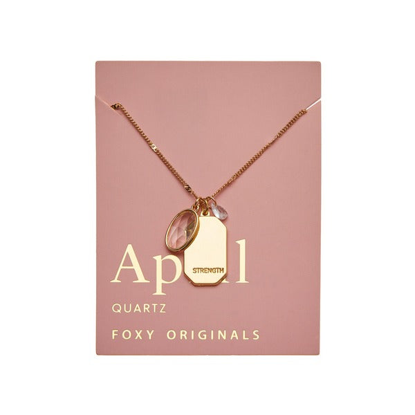 April Quartz Birthstone Necklace | Foxy Originals | boogie + birdie