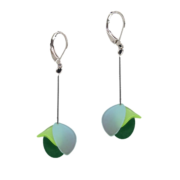 Aqua Lime and Green Drop Earrings | Osmose Jewellery | boogie + birdie