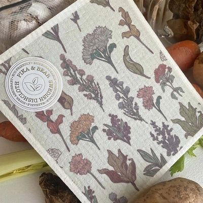 Nouveau Wildflower Swedish Dishcloth | Pika & Bear | boogie + birdie