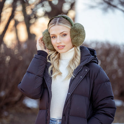 Black Faux Fur Earmuffs | Britt's Knits | boogie + birdie