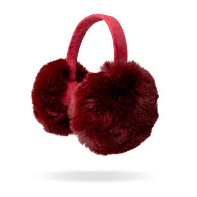 Burgundy Faux Fur Earmuffs | Britt's Knits | boogie + birdie