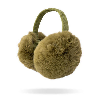 Green Faux Fur Earmuffs | Britt's Knits | boogie + birdie