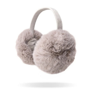 Grey Faux Fur Earmuffs | Britt's Knits | boogie + birdie