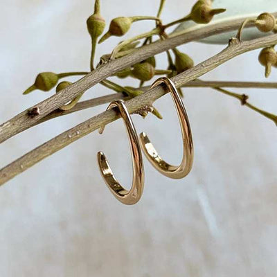 Gold Aspyn Hoops (ASP-HOO-20) | Agaveh Girl | boogie + birdie