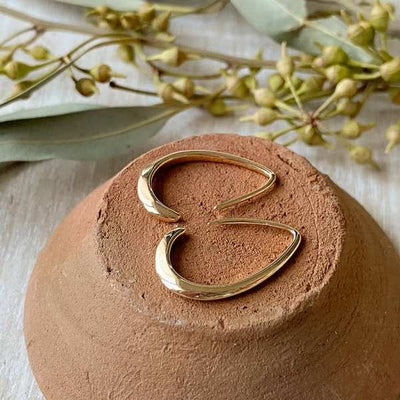 Gold Aspyn Hoops (ASP-HOO-20) | Agaveh Girl | boogie + birdie