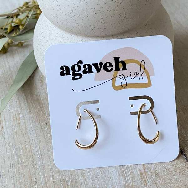 Gold Aspyn Hoops (ASP-HOO-20) | Agaveh Girl | boogie + birdie